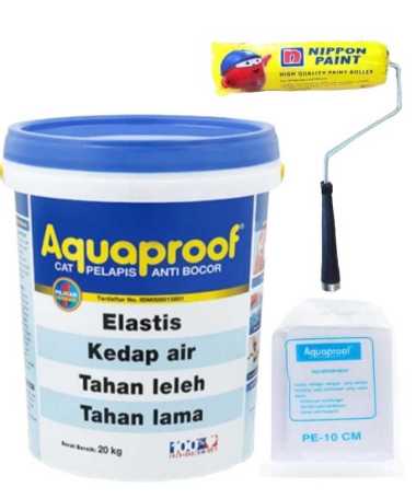 AQUAPROOF ABU 20KG + ROLL KUAS NIPPON + POLYESTER MESH PE10