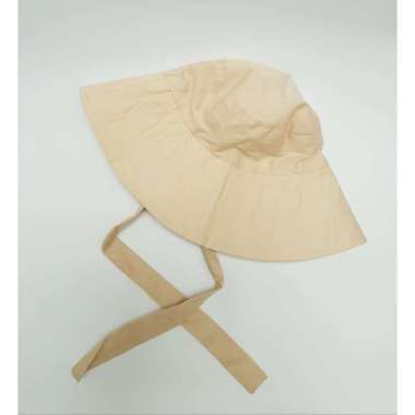 BUCKET HAT- bucket hat aksen tali- Bucket lebar /topi wanita terlaris/Bucket pantai CREAM