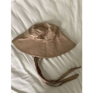 BUCKET HAT- bucket hat aksen tali- Bucket lebar /topi wanita terlaris/Bucket pantai MOCCA