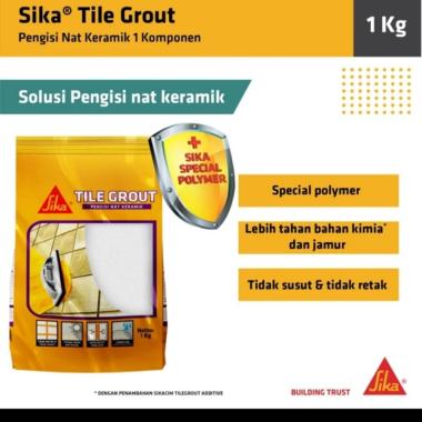 Sika Tile Grout Semen Pengisi Nat Keramik Marmer Granit Warna 1 kg