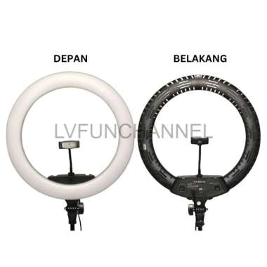 RING LIGHT BESAR 45CM 18 INCHI 65 WATT 416 LED WITH REMOTE CONTROL TANPA TRIPOD
