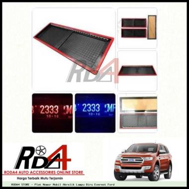Plat Nomor Mobil Akrelik Lampu Biru Everest Ford