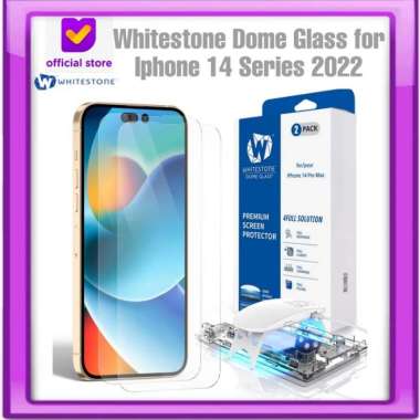 Whitestone dome tempered glass Iphone 14 Pro Max iphone 14 plus / 14 2Pack Fullset UV Iphone 14