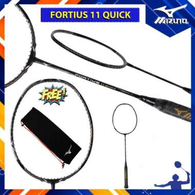 RAKET BADMINTON MIZUNO FORTIUS 11 QUICK - BLACK MADE IN JAPAN ORIGINAL PAKET RAKET+TAS