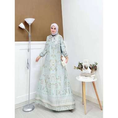 Aghnia Punjabi - Gamis Terbaru Diora Silk Dress Wanita Lengan Panjang Ruffle Maxidress Kekinian LD 1