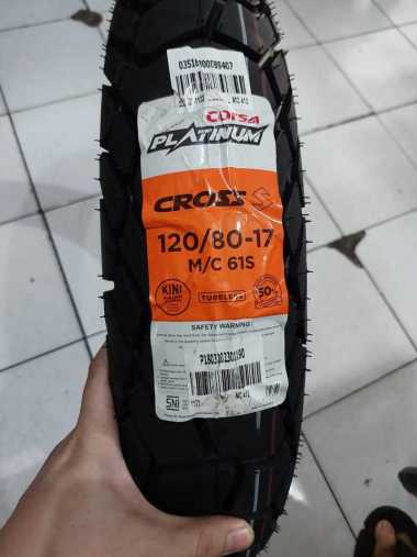 Paketan Ban CORSA 120/80-17 & 140/80-17 PLATINUM CROSS DUAL PURPOSE TUBELESS
