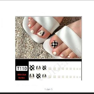 24pcs / Set Kuku Palsu Extension Untuk Nail Art TF006