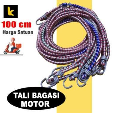 Tali Karet Pengikat Barang 1 Meter Bagasi Motor Kuat Ikat Fleksible