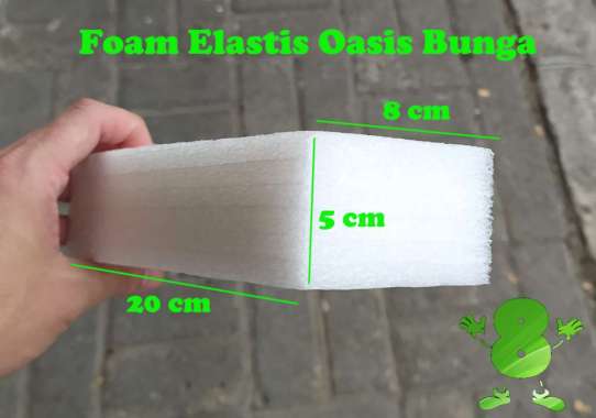 Foam Elastis Buket | Foam Busa bunga | Oasis busa bunga kering | Atificial Osis Foam 20x8x5 cm