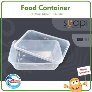 Thinwall SUAPI 650ml - Kotak Makan Plastik Food Container Transparan