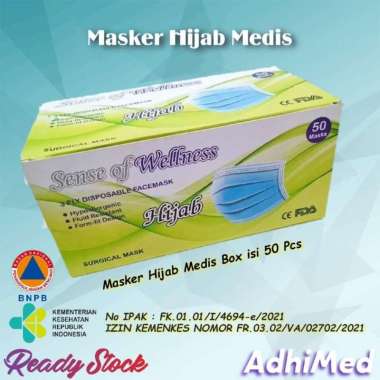 Masker hijab medis masker jilbab medis masker jilbab earlop box isi 50