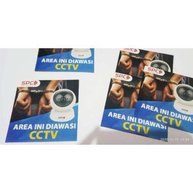 Stiker CCTV SPC Stiker Pengaman Area Dipantau Diawasi CCTV