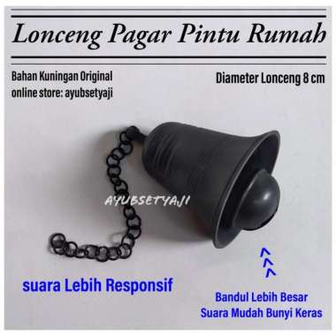Lonceng Pagar kuningan Bandul Besar Bel Pintu Tamu Lonceng Jumbo Brass