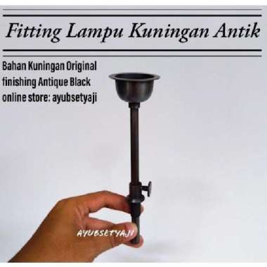 Fitting lampu kuningan antik fiting lampu klasik hitam antik penyangga