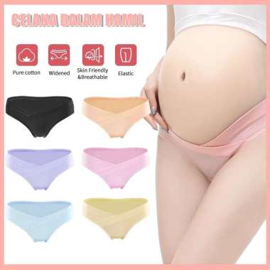 Celana Dalam Hamil CD Undies Hamil Low Waist Maternity Panty XXL /3L JIASHINI UK XL - XXL