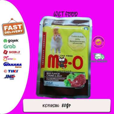 Meo Pouch Beef 80 Gram Murah Wet Food Basah Makanan Kucing