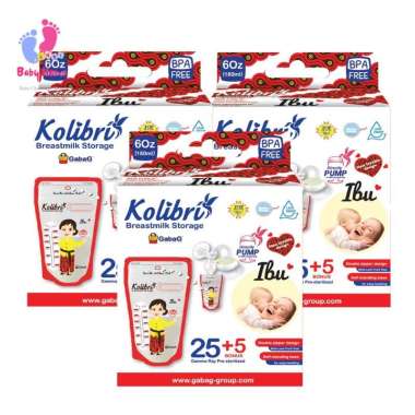 Kantong Asi Gabag 3 Box Kantong Asi 180 ml Ibu Batik Kolibri Smart BARCODE