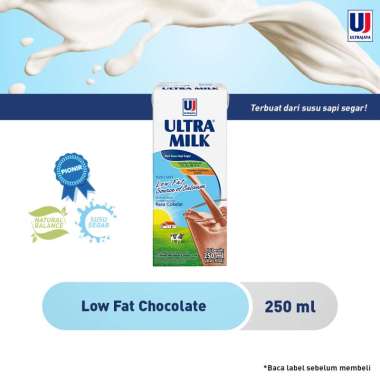 Promo Harga Ultra Milk Susu UHT Low Fat Coklat 250 ml - Blibli