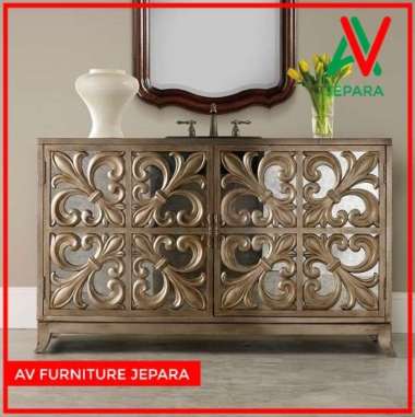 meja kosul ukiran kombinasi kaca-meja tv ukiran jati-meja hias dinding