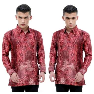BPL SONGKET KEMEJA BATIK PRIA SEMI SUTRA ORI PREMIUM LAPIS FURING MULTICOLOUR L