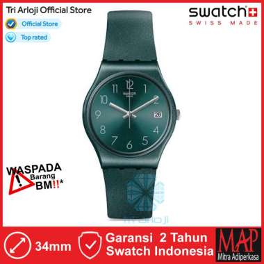 Swatch GG407 Original Swatch ASHBAYA Jam Tangan Wanita Analog Green