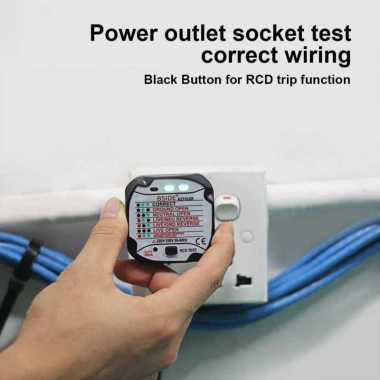 Alat Detektor Tegangan Socket Tester LED Indicator