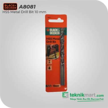 Black & Decker Mata Bor Metal HSS DrillBit Black 10mm