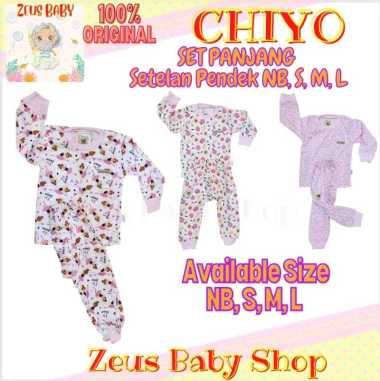 Chiyo Baby Setelan Oblong Panjang Celana Panjang Bunga M