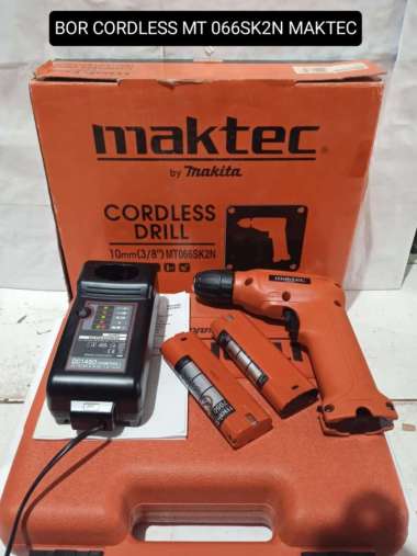 OBRAL MAKTEC Bor Cordless Drill Bor Baterai Charger MT066SK2 Maktec
