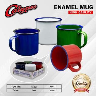 MUG ENAMEL POLOS CANGKIR WARNA POLOS 7 CM/ CANGKIR ENAMEL POLOS KOPI JADUL