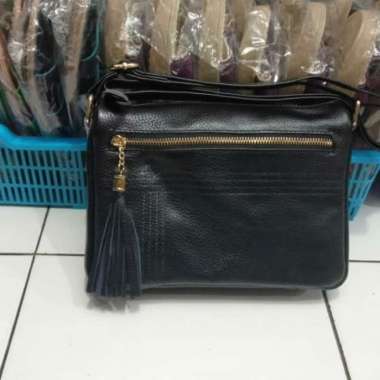 Bossindo Tas wanita Kulit Asli Garut ukuran S Hitam