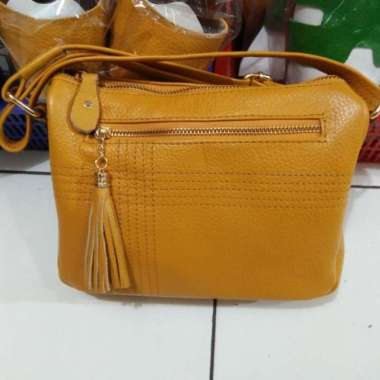 Bossindo Tas wanita Kulit Asli Garut ukuran S Navy