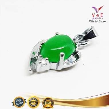 Liontin Batu Giok Hijau Asli Cina Mini - VeE Pendant Terapi Love