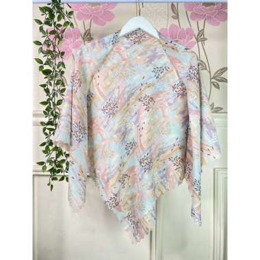 Segiempat Motif Hijab Segi Empat Corak Kerudung Milyarda PART 17 Ambara Sky Blue
