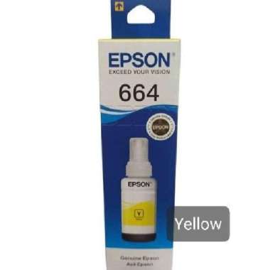 Tinta Epson 664 NEW Printer L100/L120/L200/L210/L220/L310/L360 oripack Kuning