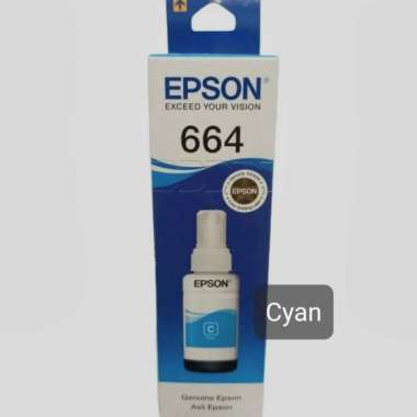 Tinta Epson 664 NEW Printer L100/L120/L200/L210/L220/L310/L360 oripack Biru