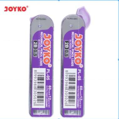 Isi Pensil Mekanik Joyko PL-05 / 2B / 0.5 mm / Pencil Lead Joyko / Isi Pensil 60 mm x 12 pcs
