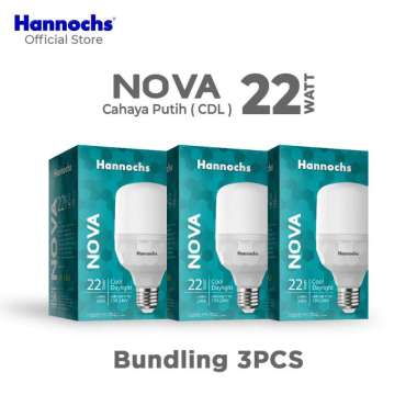 Hannochs Lampu LED Nova 22 Watt Cahaya Putih (PAKET 3PCS)