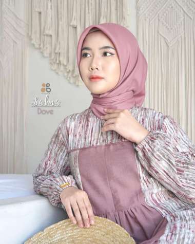 Gamis Salma Nubua - Dress Fashion Muslim Wanita XL Characoal