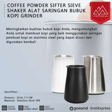 Coffee Powder Sifter Sieve Shaker Alat Saringan Bubuk Kopi Grinder Hitam