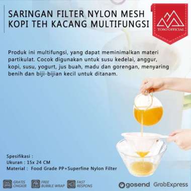 SARINGAN FILTER NYLON MESH KOPI, TEH KACANG MULTIFUNGSI - 400 MESH