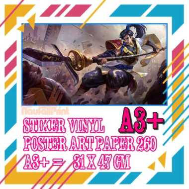Poster Stiker zilong Mobile Legend Karakter Legends Gamer Game ML Ukuran A3+ A4 A5 A6 Vol-36 NO-9 Poster