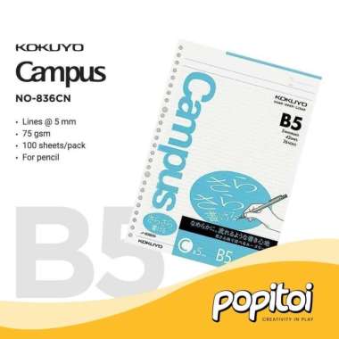 KOKUYO Campus Paper Refill Loose Leaf B5 Kertas isi Ulang Binder 836CN