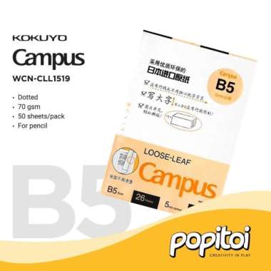 KOKUYO Campus Paper Refill Loose Leaf B5 Kertas isi Ulang Binder CLL1519