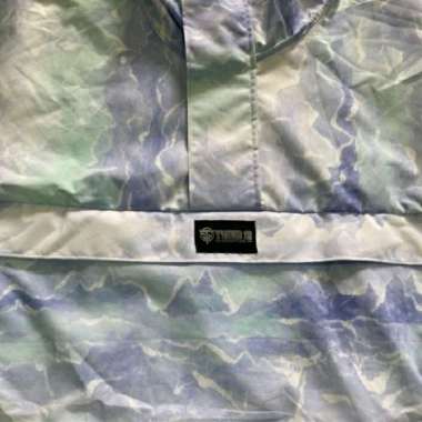 Jas Hujan Twins19 Saku Kangguru Pria Wanita Motif - Tetris Merah Sky Purple