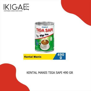 SUSU KENTAL MANIS TIGA SAPI / KRIMER KENTAL MANIS TIGA SAPI 490 GR