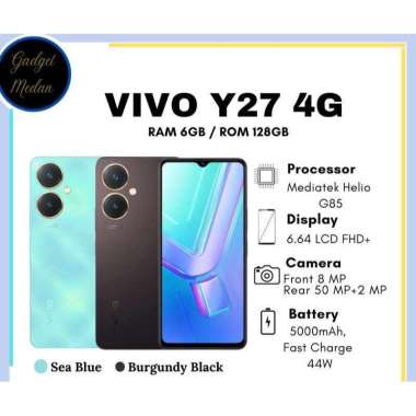 Vivo Y27 4G Ram 6GB/128GB Garansi Resmi Vivo Indonesia Sea Blue
