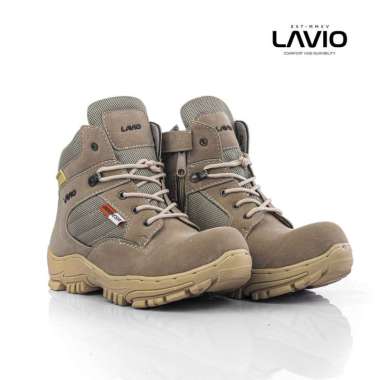 Supervice Sepatu Safety Boots Dns Pendek Cream Safety Ujung Besi 43