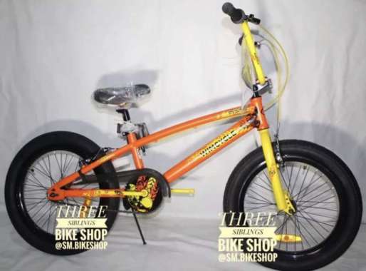 SEPEDA BMX WIMCYCLE THRASHER 20 INCH ORANGE YELLOW