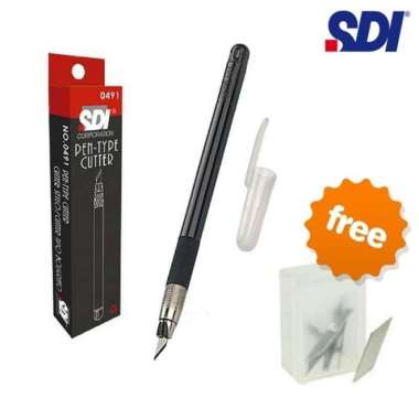 pen cutter sdi 0491 + refill blade 10pcs Multicolor